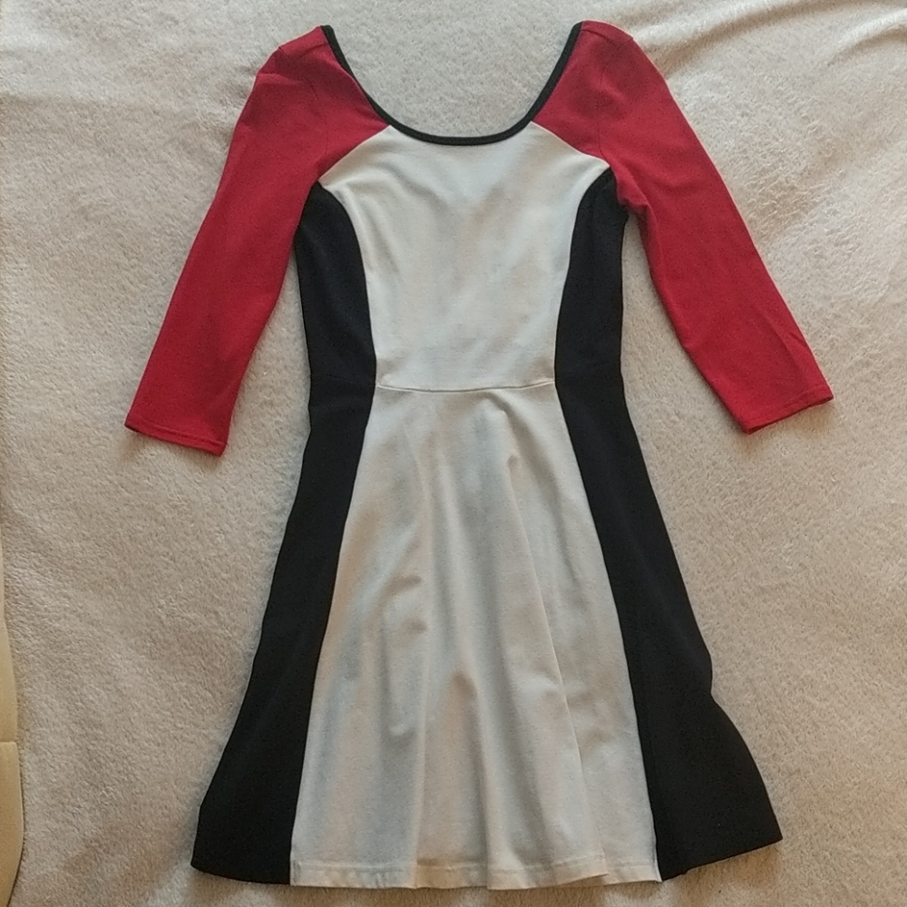 3/4 sleeve A-line dress